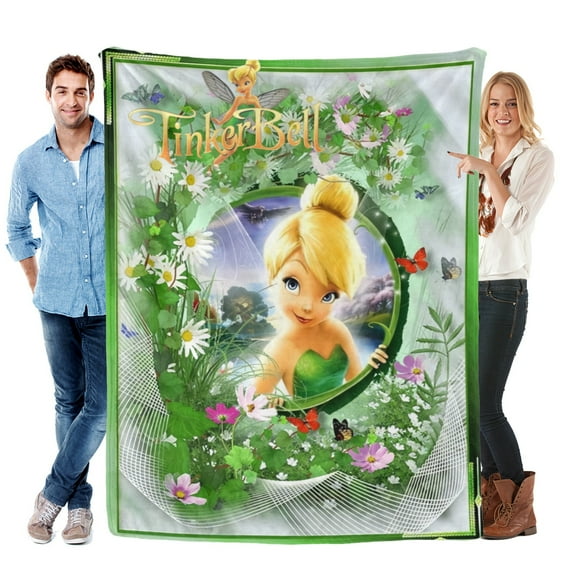 Throw Blanket for Tinker Bell Bed Couch Soft Warm Flannel Blanket for Kids Boys Girls Gifts Home Decor 30x40 Inch