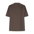thumbnail image 5 of Fnooota Pluse Size Shirts for Women, Short Sleeve V Neck Loose Fit Summer Tops Brown Size L-2XL, 5 of 5