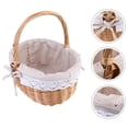 thumbnail image 4 of 1pc Wicker Woven Basket Storage Basket with Linen Cloth for Wedding Picnic Party, 4 of 4