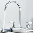 thumbnail image 4 of Chrome High Arc Kitchen Faucet 8 inch Centerset 3 Hole 2 Handle Sink Mixer Taps, 4 of 11
