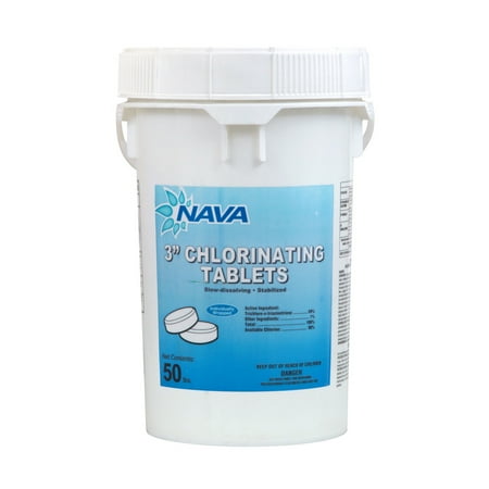 Cleaning Chlorine Generator - Nava 3 Inch Pool Chlorine Tablets 50 lbs