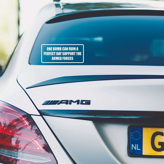 One Bomb Can Ruin Funny Quote Sticker Art Decor Car Decals for Girls Boys Car Bumper Window Windows Truck Vehicle Auto Glass Computer Laptop Skateboard Vinyl Wall Art Decoration Size (4x10 inch)