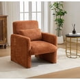 thumbnail image 2 of S-HOME Accent Chair With Boucle Fabric Upholstered Armchair Comfortable Single Sofa For Living Room Bedroom Office，Orange, 2 of 10