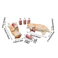 thumbnail image 2 of 2Pcs Resin Drunken Shiba Inu Figurine Set With Mini Wine Bottle Ornaments Funny Car Dashboard Desk Tabletop Decor Statue(Red-2Pcs Set), 2 of 4