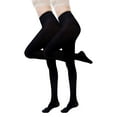 thumbnail image 2 of BiZtdJrK Christmas Gifts for Women High Waisted Leggings Pantyhose Solid Color Stockings Tights 2 Pack, Black, L, 2 of 2