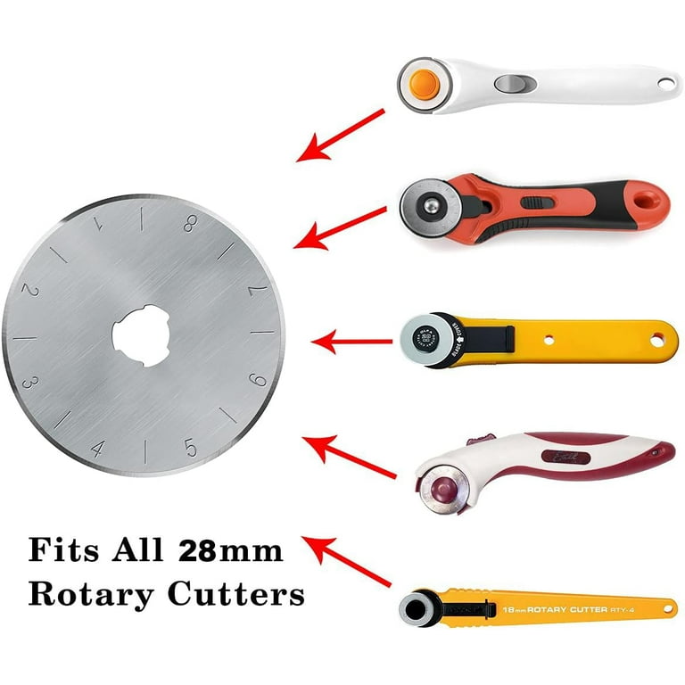 HEADLEY TOOLS 60mm Rotary Cutter Blades 6 Pack Fits Olfa, Fiskars,  Replacement Rotary Blade for Arts Crafts Quilting Scrapbooking Sewing,  Sharp and