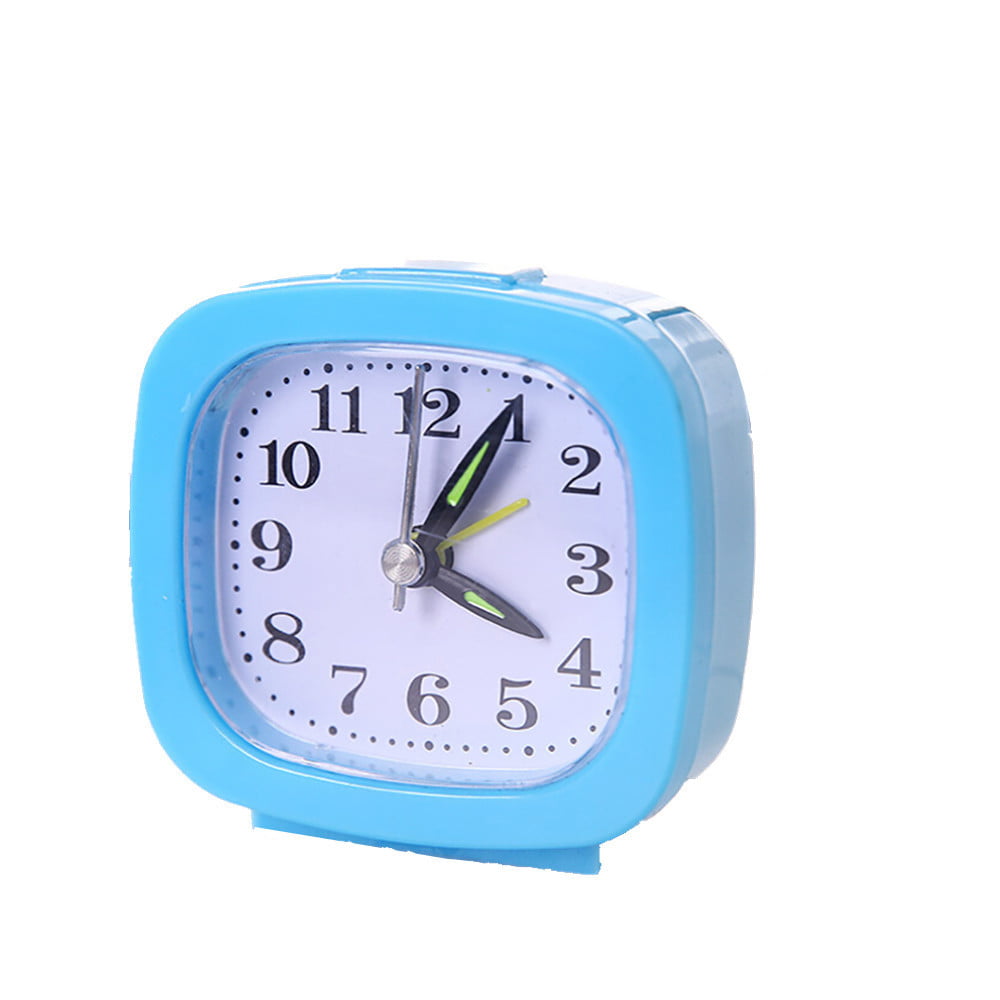 Simple Square Small Bed  Compact Travel Quartz Beep  Alarm Clock Cute  Portable 
