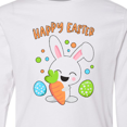 thumbnail image 4 of Inktastic Happy Easter Bunny with Eggs and Carrot Long Sleeve Youth T-Shirt, 4 of 5