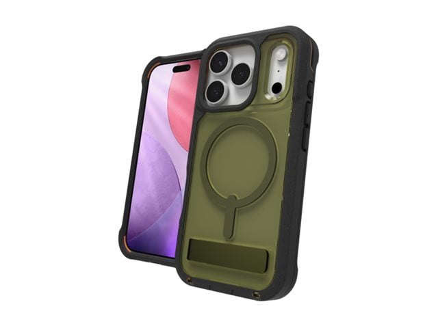 ZAGG Rainier Snap - Back cover for cell phone - rugged - with kickstand - MagSafe compatibility - sea kelp - for Apple iPhone 17 Pro