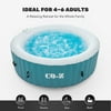 CO-Z 6 Person 7ft Inflatable Hot Tub Pool with Energy Efficient Spa Cover, Massage Jets and All Accessories Teal