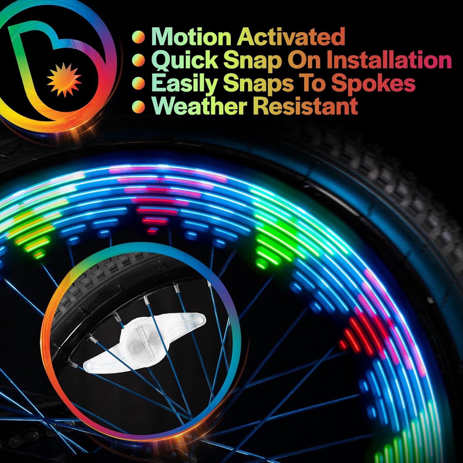 Brightz Shapebrightz 12-in-1 LED Bike Spoke Light photo 3