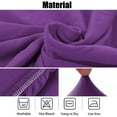 thumbnail image 5 of PiccoCasa 4Pcs Stretch Spandex Seat Slipcovers Plain Classic Chair Protectors, Purple, 5 of 5