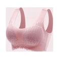 thumbnail image 4 of Conjunto de lencería Sujetador de encaje para mujer, sujetador cómodo y transpirable, ropa interior de fácil cierre (rosa XXXL) Kuymtek Rosa T 3EG para Mujer, 4 of 5