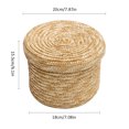 thumbnail image 1 of AIHOME Wheat Straw Woven Storage Basket Storage Basket Innovative Basket Rustic Natural Brown Finish Storage, 1 of 2
