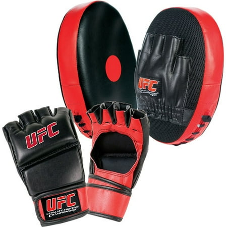 UFC MMA Double Punch Mitts and Open Pal Gloves Training Set