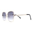 thumbnail image 3 of Understated Rectangle Chain Jewel Brow Trim Fashion Sunglasses Gold Smoke, 3 of 4