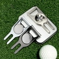 thumbnail image 1 of Cheers.US Golf Divot Repair Tool Golf Pitch Mark Convenient Practical Metal Small Divot Fork Repair Tool Portable Golf Pitchfork, 1 of 7
