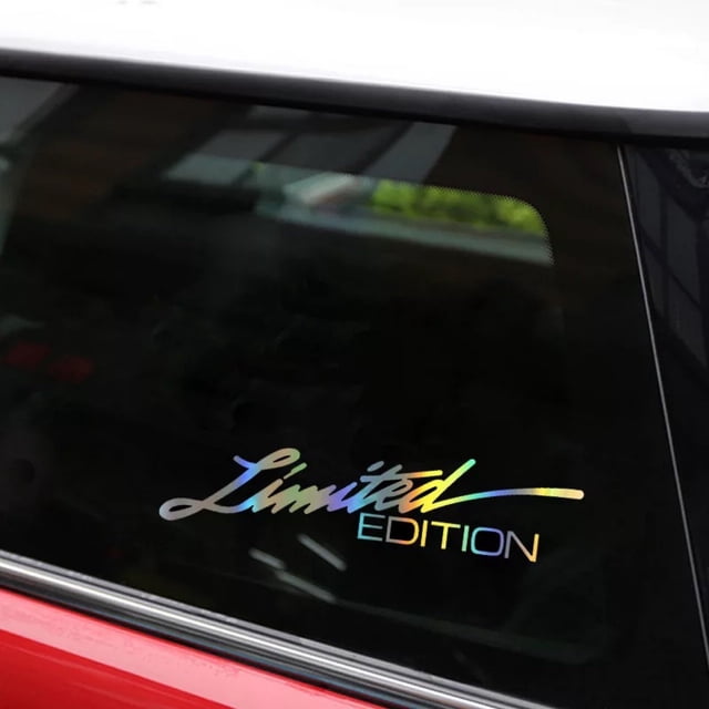 Pegatinas para coche Pegatinas reflectantes láser para coche EDICIÓN LIMITADA Pegatinas en inglés