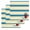 Yellow, variant on Blue Ombre Striped Daisy Kitchen Dish Towels for Drying Dishes Set of 4, Vintage Flowers Abstract Art Waffle Weave Microfiber Hand Tea Bathroom Towels Quick Dry & Absorbent Towel 12x12