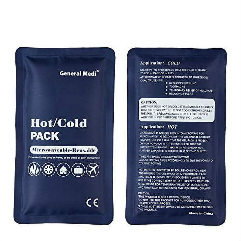 Hot & Cold Reusable Gel Pack Compress Wrap - Pack of 3 - Great for Migraine  Relief, Sprains, Muscle Pain, Bruises, Injuries 