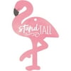 P. Graham Dunn Stand Tall Flamingo Nautical Pink 3 x 2 Wood Hanging Gift Wrap Tag Charms Set of 5