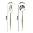 thumbnail image 3 of Efavormart 24 Pack | 6" Metallic Gold Premium Plastic Fork / Spoon Utensil Set, Modern Heavy Duty Disposable Silverware, 3 of 11