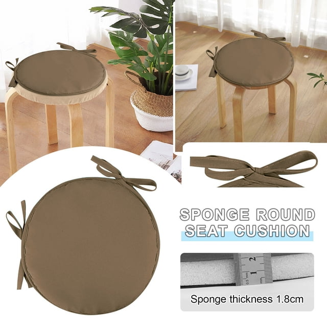 Round Garden Chair Seat Cushion Outdoor Patio Stool Pads Comfortable Durable Support Backrest Design