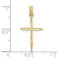 thumbnail image 3 of 10K Diamond-cut with Tapered Ends Cross Charm 10K8363, 3 of 3