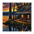 thumbnail image 4 of Acheng Sunset Lake Cabin Square Tablecloth Great for Home Kitchen/Parties/Holiday Dinner 100% Polyester Fiber 36*36, 4 of 8