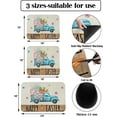thumbnail image 3 of Spring Easter Dish Drying Mat for Kitchen Counter, Super Absorbent Quick Dry Coffee Bar Mat Pad Thin Diatomaceous Sink Mat Non Slip Dish Drainer Mat 16x18 Blue Truck Bunny Colorful Eggs Floral Burlap, 3 of 6