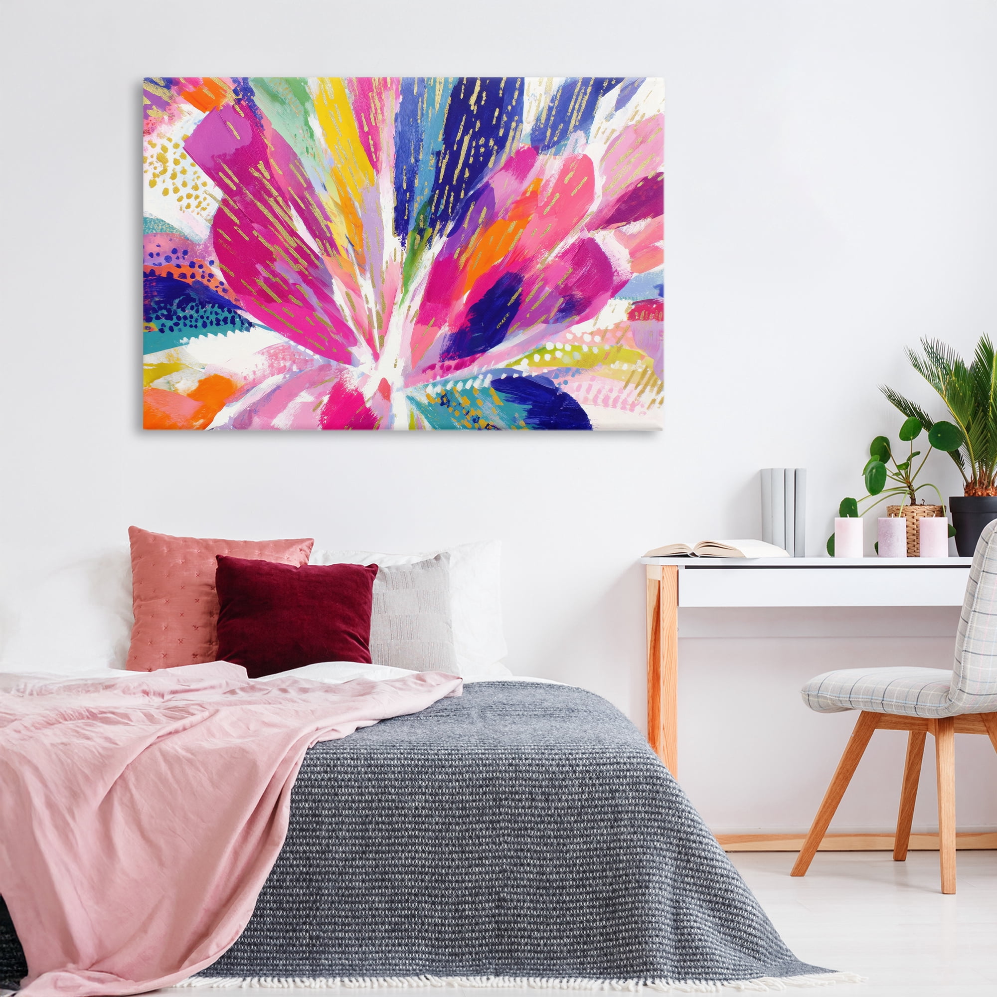 Stupell Industries Flower Burst in Vibrant Tones Canvas Wall Art, design by Chromatic Storm Studio
