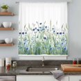 thumbnail image 5 of Navy Blue Wildflowers Sheer Curtains 63 Inches Long, Spring Pastoral Botanical Floral Light Filering Curtains, Breathable Simi Curtain Privacy Drapes for Living Room Bedroom Window Treatment, 5 of 9