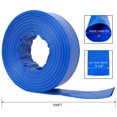 thumbnail image 2 of 2"x100FT  Pool Backwash Hose, Blue Heavy Duty Reinforced PVC Lay Flat Water Discharge Hose for Swimming Pool Filter Pump,with 2 Clamp, 2 of 8