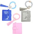 thumbnail image 1 of Porte-clés Circulaire pour Femmes, Portefeuille en Cuir Léger avec Porte-Clés Circulaire, 1 of 5