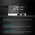 thumbnail image 3 of Toystoory Reloj despertador con 2 puertos USB, pantalla de teléfono, Mini altavoz de plástico, inalámbrico, estable, resistente al desgaste, Decoración del hogar, 3 of 6
