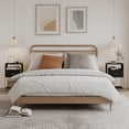 thumbnail image 3 of Black and Gold Nightstand, Modern Nightstand with Drawer, 3 of 8