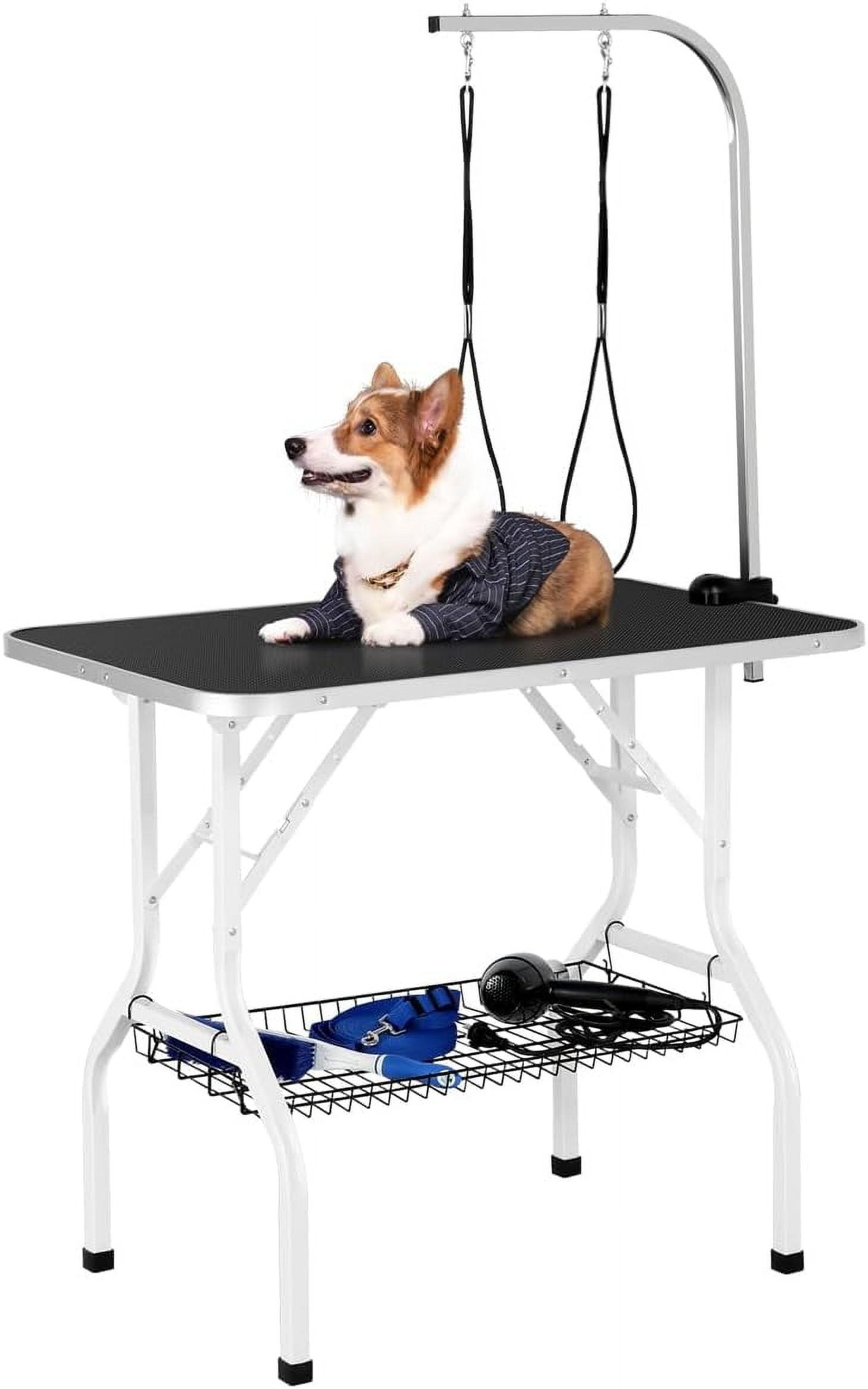 Grooming Table Heavy-Duty Foldable Dog With Adjustable Arm - 46 Inch ...