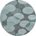 thumbnail image 2 of Addison Rugs Mayfield Premium Machine Washable Transitional Geometric Teal Round Rug, 8' x 8', 2 of 6
