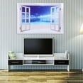 thumbnail image 3 of VIFERR Self Adhesive Window Film 2Pcs Blue Seawater and Window Pattern Unique Wall Sticker Decal Decoration for Home Door Window, 3 of 8