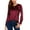 Burgundy, variant on Anyshow Women's Vintage Velvet T-Shirt Casual Long Sleeve Crew Neck Pullover Trendy Tops