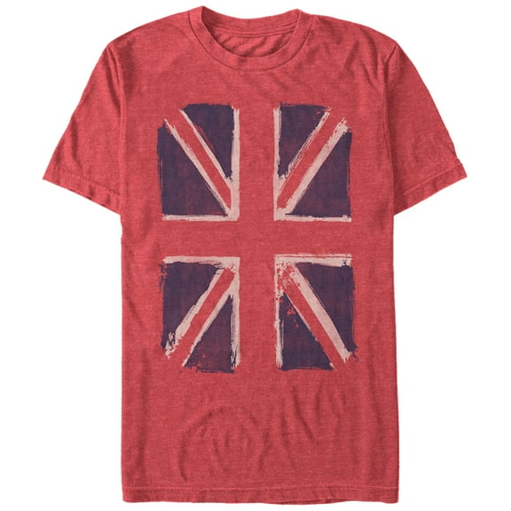 Men's Lost Gods Union Jack Pride Graphic Tee Red Heather Large