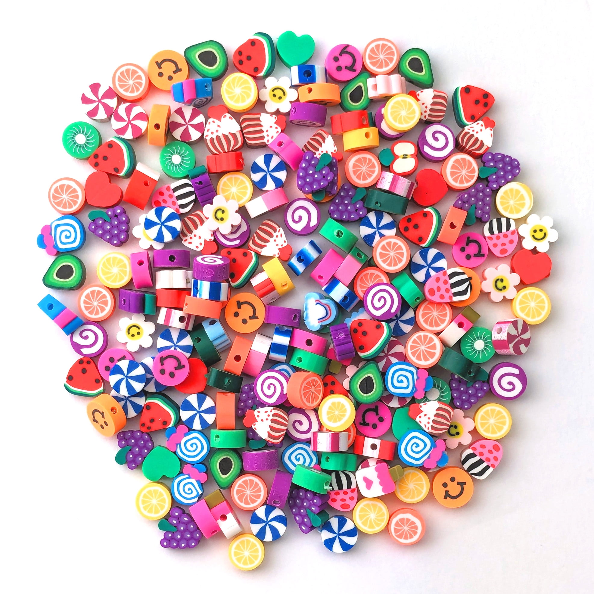 (3 pack) Hello Hobby Shaped Clay Beads for Bracelets & Jewelry Making, 200 Pieces