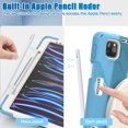 thumbnail image 5 of For iPad Pro 12.9 inch 2022/2021/2020/2018 Case, 360 Rotatable Handle Stand, Shoulder Strap, Drop-Proof Design, Colourful Blue, 5 of 7