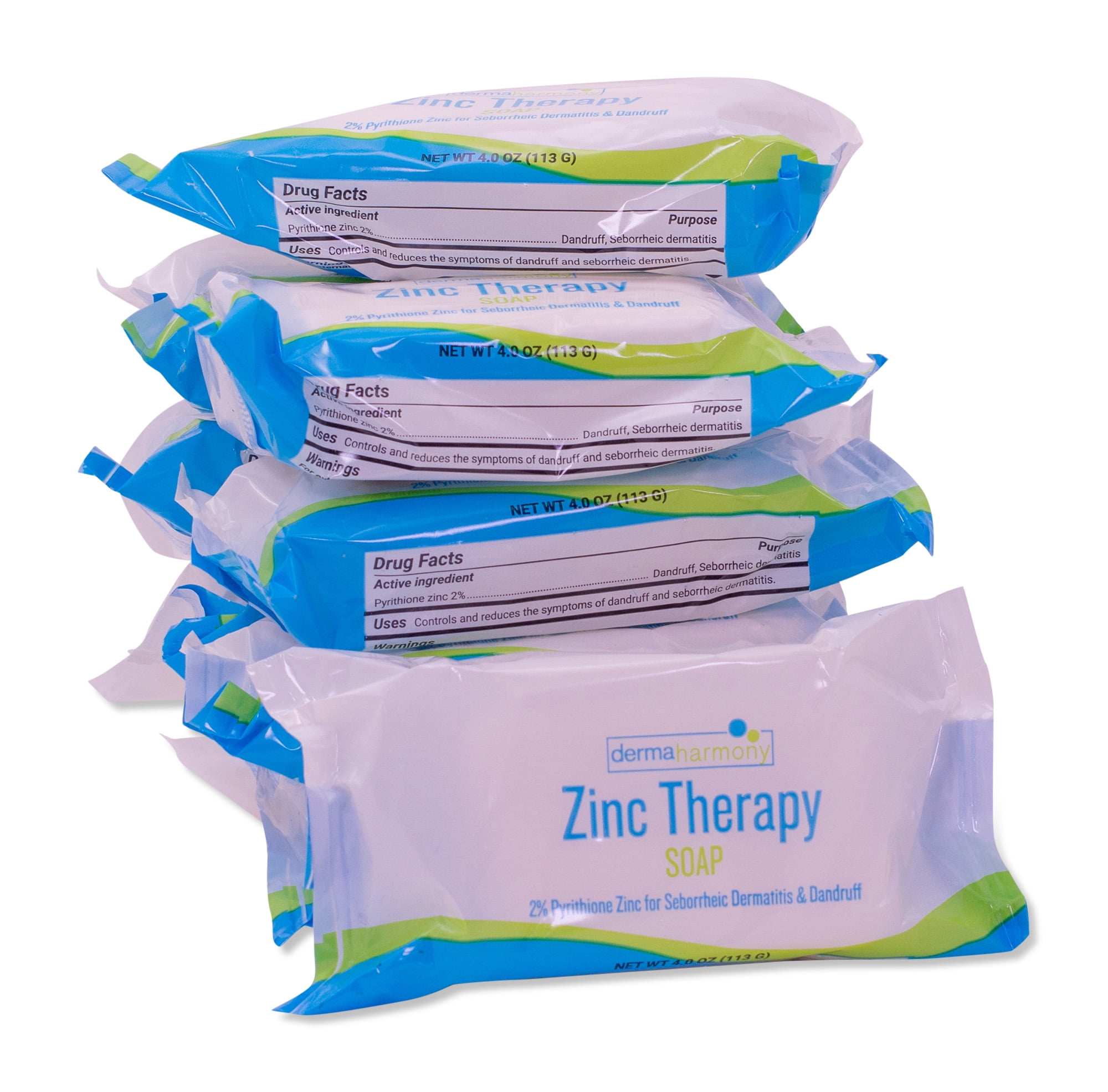 DermaHarmony 2 Pyrithione Zinc Bar Soap 4 oz (10 Bars)