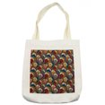 thumbnail image 1 of African Tote Bag, Paisley Motifs Geometric Design Dots Lines Teardrop Shape Curved Tip, Cloth Linen Reusable Bag for Shopping Books Beach and More, 16.5" X 14", Cream, by Ambesonne, 1 of 2