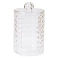 thumbnail image 2 of 4 Pack Acrylic Qtip Holder Dispenser, Bathroom Jars with Lids Set, Cotton Swab Storage Box,Vanity Organizer Canisters, Cotton Pad & Ball Holder, Restroom Bathroom Organizer, Makeup Storage Canisters, 2 of 6