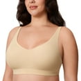 thumbnail image 2 of DELIMIRA Women's Seamless Bra Full Coverage Bralette Plus Size Wireless Unlined Bras, 2 of 5