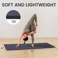 thumbnail image 2 of Fitvids 1/2" Thick High Density Exercise Yoga Mat, Carrying Strap, Graphite, 2 of 7