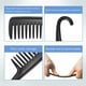 thumbnail image 5 of Peine de ducha de dientes anchos con gancho, bueno para cabello rizado, húmedo y seco, peines premium sin enredos, color negro., 5 of 8