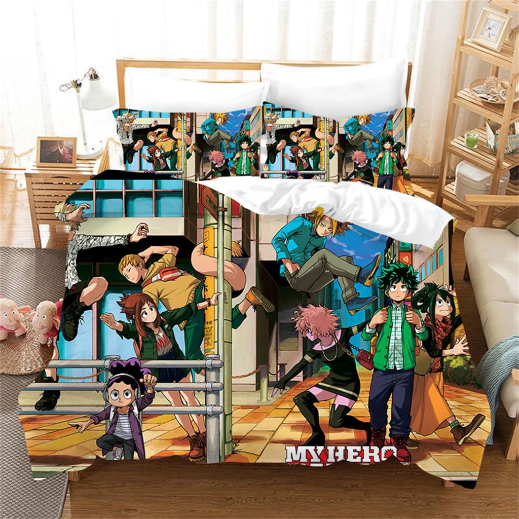 New Cool My Hero Academia Bedding Bed Set Twin Full Queen King Size Deku Todoroki Bakugou Action